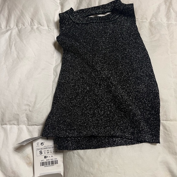 Zara glitter backless crop top - Picture 5 of 6